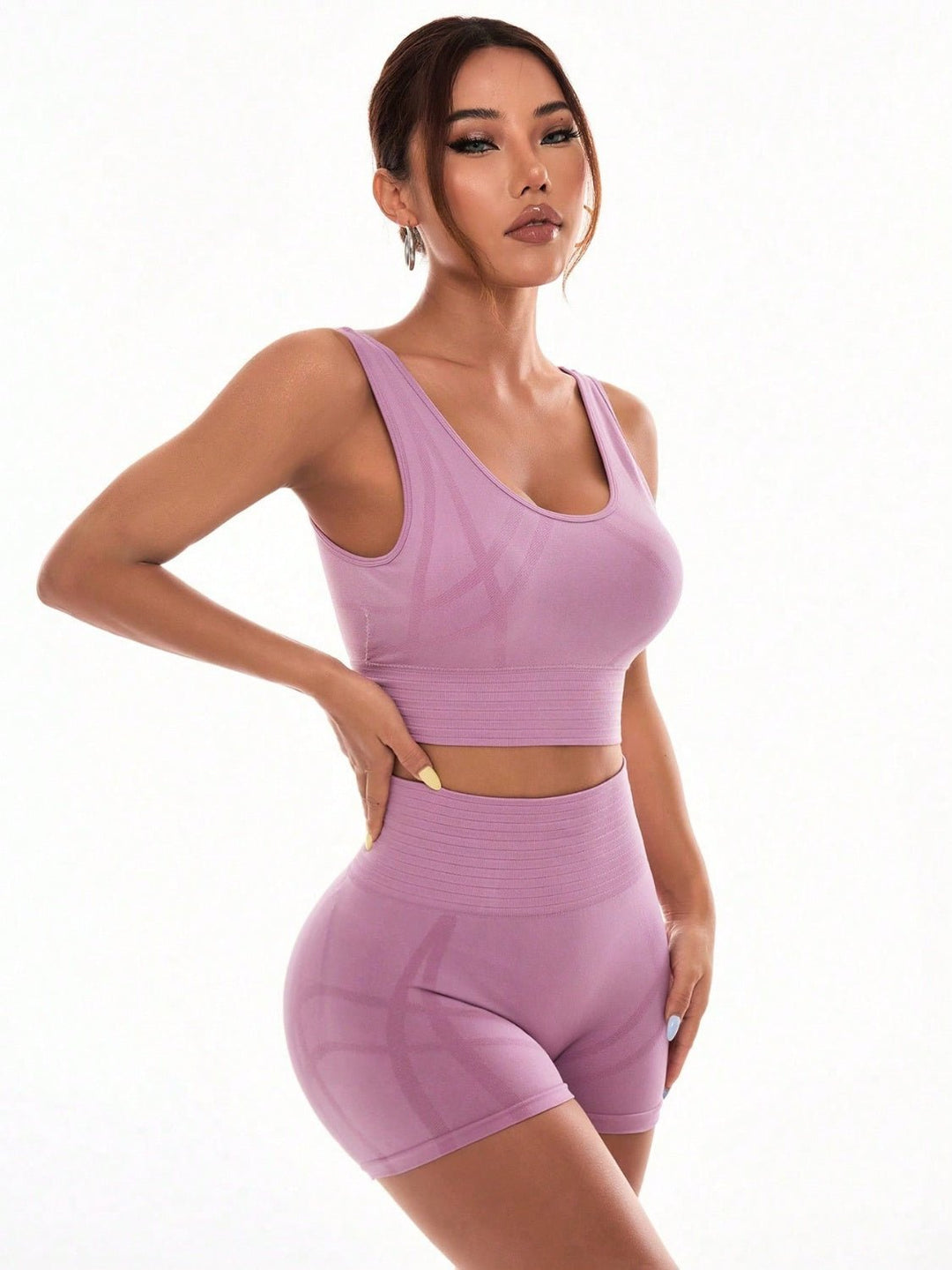 Scoop Neck Wide Strap Top and Shorts Active Set - SharpDuds