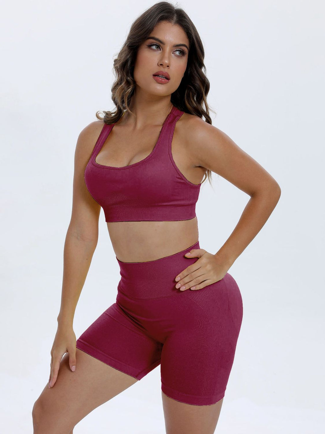 Scoop Neck Wide Strap Top and Shorts Active Set - SharpDuds