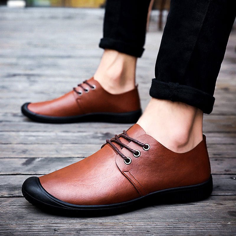 Soft Bottom Leather Shoes - www.SharpDuds.com