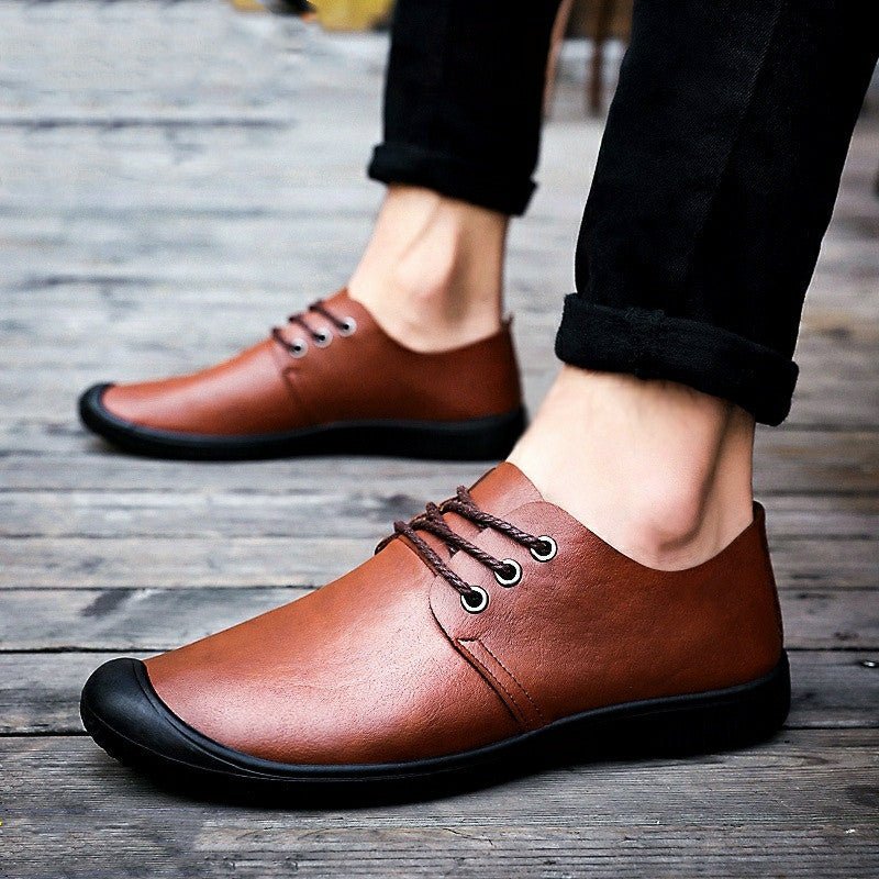 Soft Bottom Leather Shoes - www.SharpDuds.com