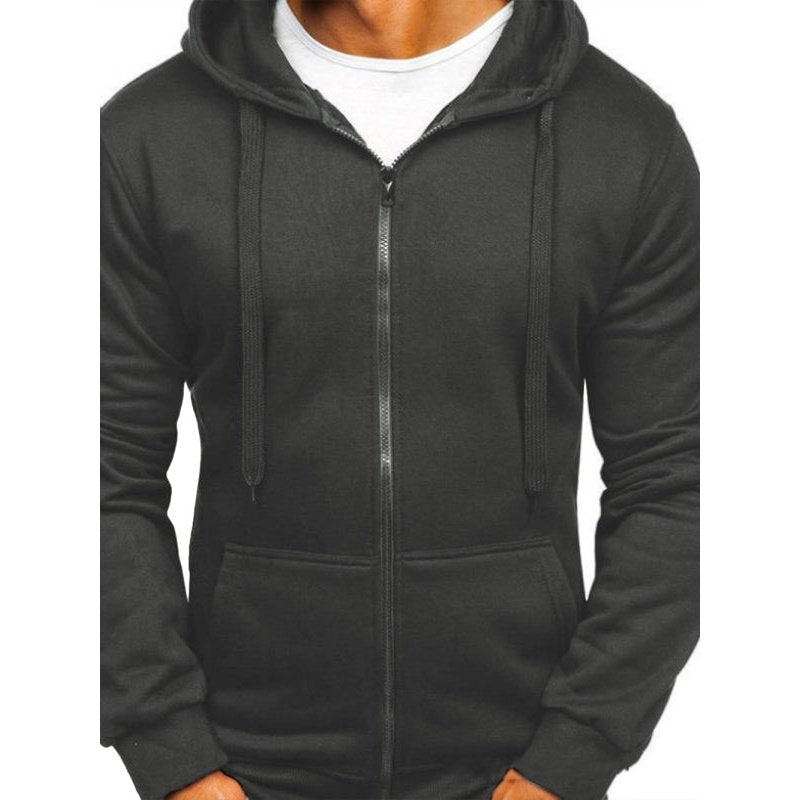 Solid Color Basic Zipper Hoodies - www.SharpDuds.com