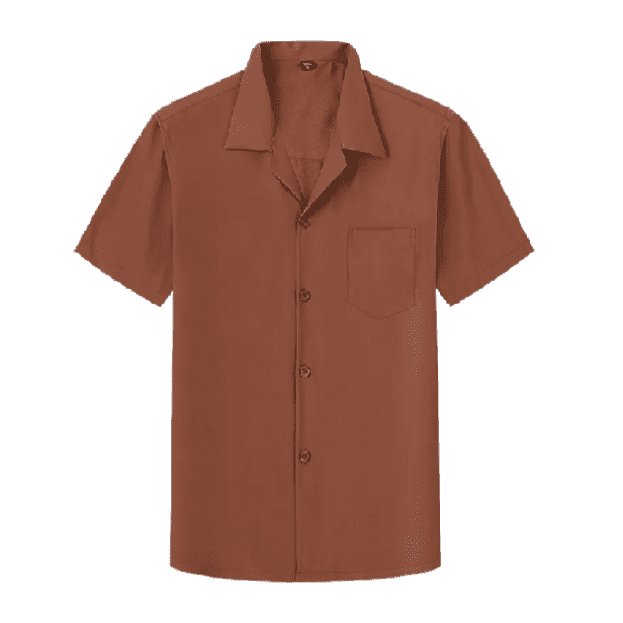 Solid Color Casual Lapel Short Sleeve Shirt - www.SharpDuds.com