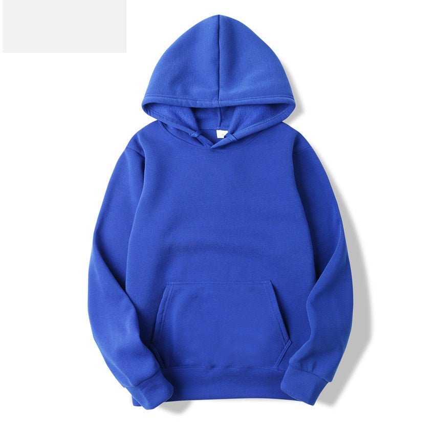 Solid Color Fashion Casual Hoodies - www.SharpDuds.com