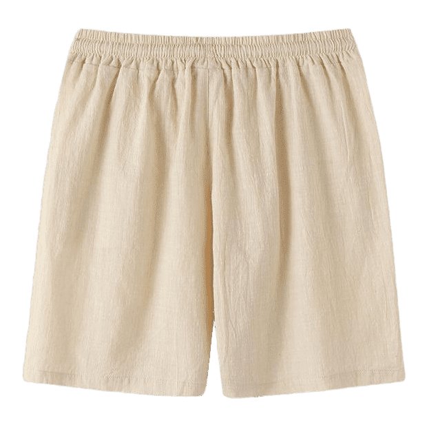 Solid Color Linen And Cotton Blend Shorts - www.SharpDuds.com