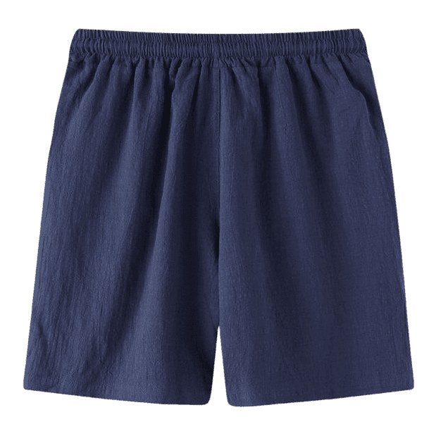 Solid Color Linen And Cotton Blend Shorts - www.SharpDuds.com