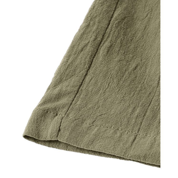 Solid Color Linen And Cotton Blend Shorts - www.SharpDuds.com