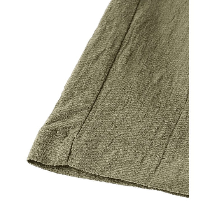 Solid Color Linen And Cotton Blend Shorts - www.SharpDuds.com