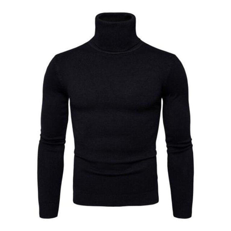 Solid Color Long Sleeve Turtleneck Sweater - www.SharpDuds.com