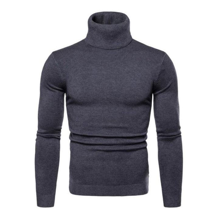 Solid Color Long Sleeve Turtleneck Sweater - www.SharpDuds.com