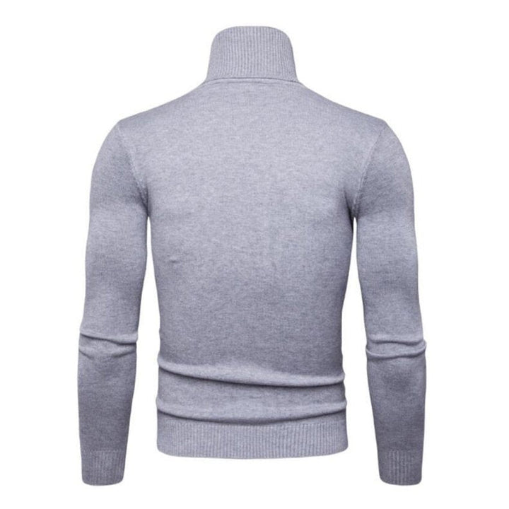 Solid Color Long Sleeve Turtleneck Sweater - www.SharpDuds.com