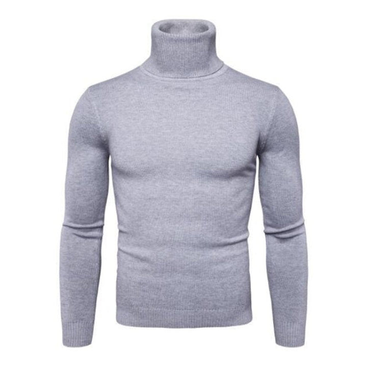 Solid Color Long Sleeve Turtleneck Sweater - www.SharpDuds.com