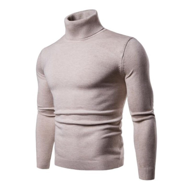 Solid Color Long Sleeve Turtleneck Sweater - www.SharpDuds.com