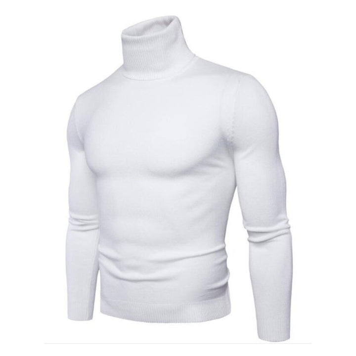 Solid Color Long Sleeve Turtleneck Sweater - www.SharpDuds.com