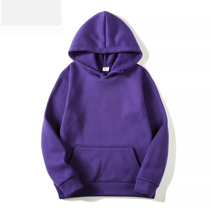 Solid Color New Fashion Casual Hoodies - www.SharpDuds.com