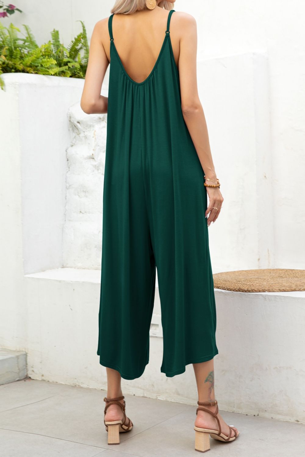 Spaghetti Strap Scoop Neck Jumpsuit - SharpDuds