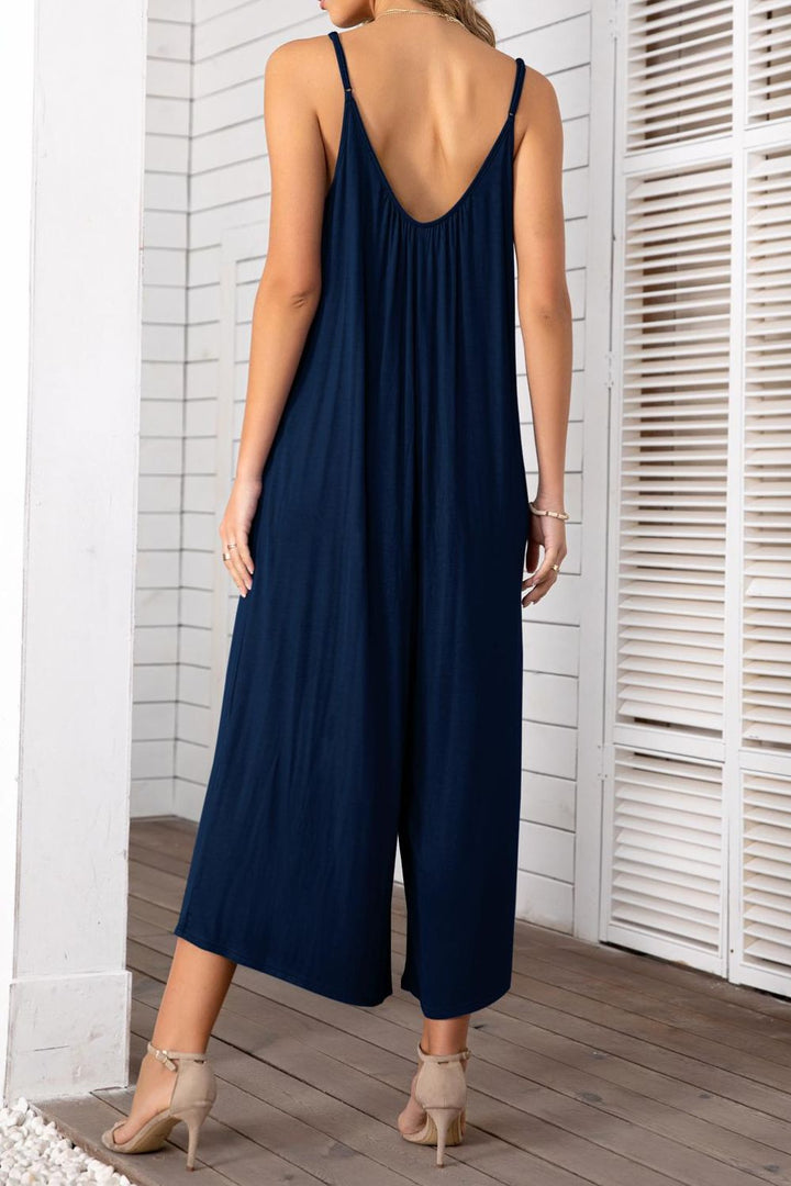 Spaghetti Strap Scoop Neck Jumpsuit - SharpDuds