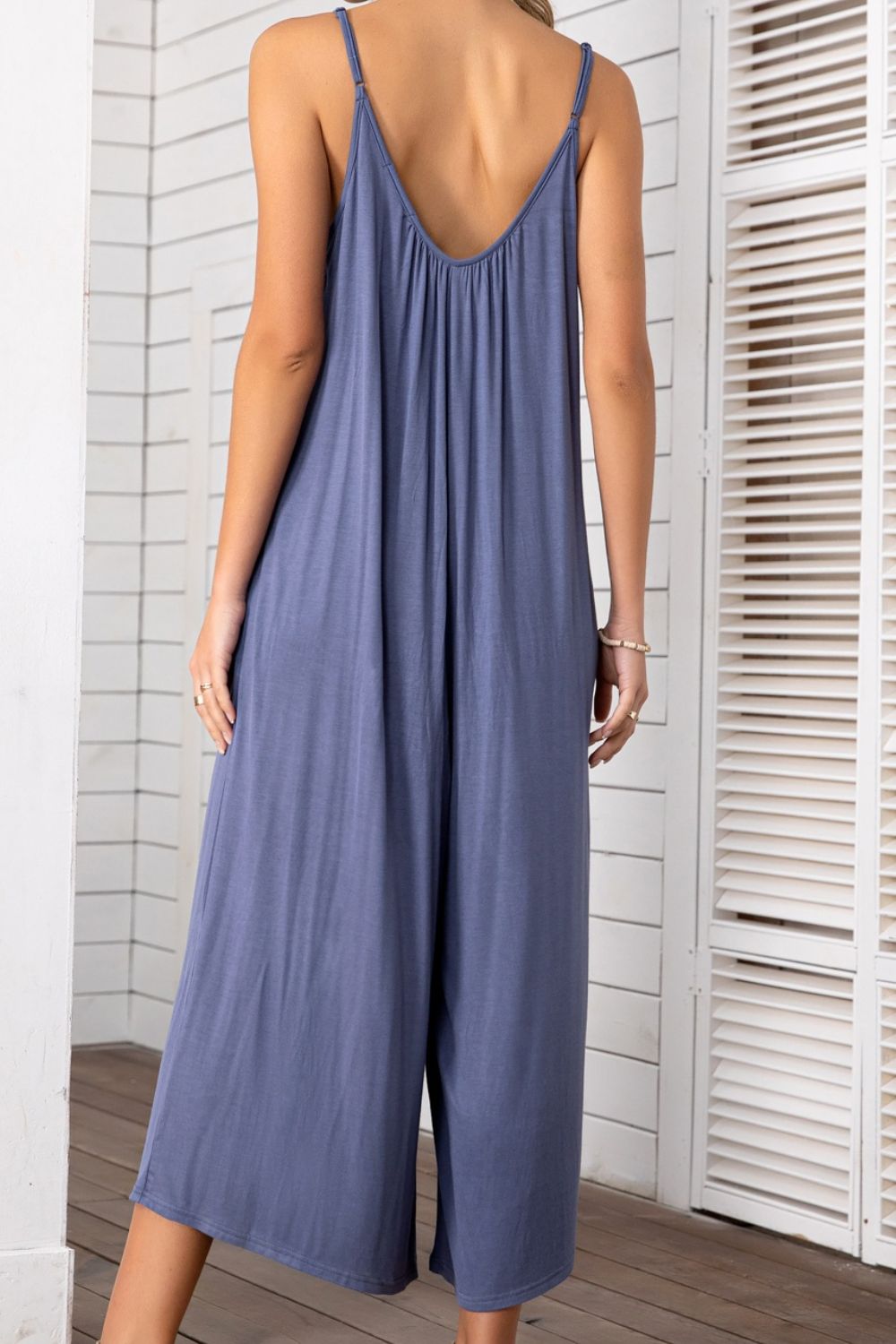 Spaghetti Strap Scoop Neck Jumpsuit - SharpDuds