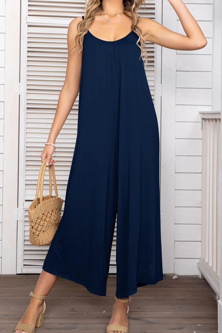 Spaghetti Strap Scoop Neck Jumpsuit - SharpDuds