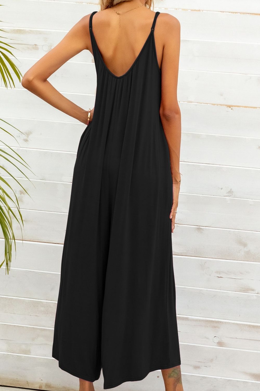 Spaghetti Strap Scoop Neck Jumpsuit - SharpDuds