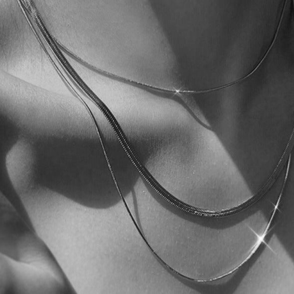 Spice Girl Versatile Titanium Steel Double Layer Necklace - www.SharpDuds.com