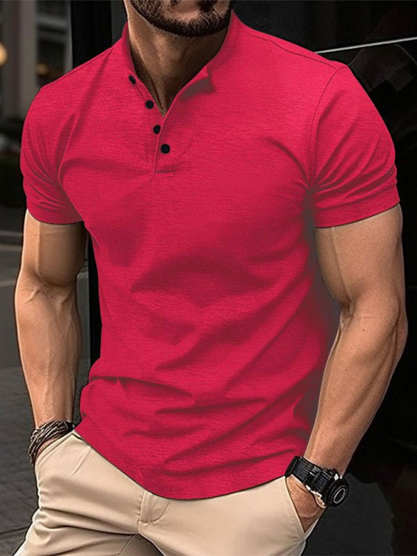 Sporty Design Button Polo - SharpDuds