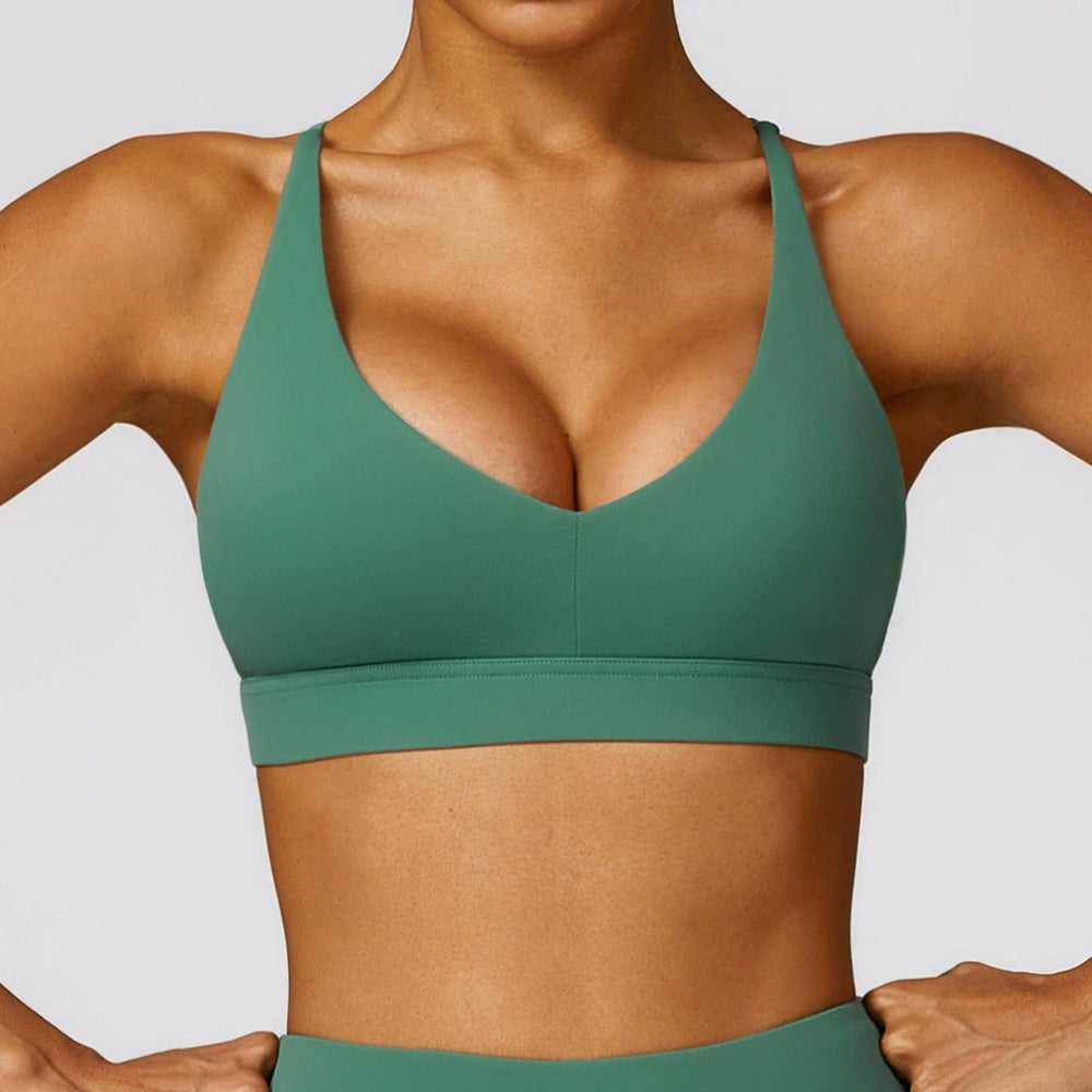 Spring Tight Brushed Back Yoga Running Sports Bra - www.SharpDuds.com