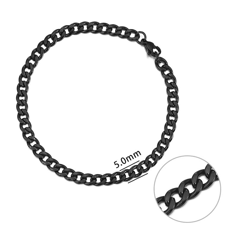 Stainless Steel Cuban Link Bracelet - www.SharpDuds.com