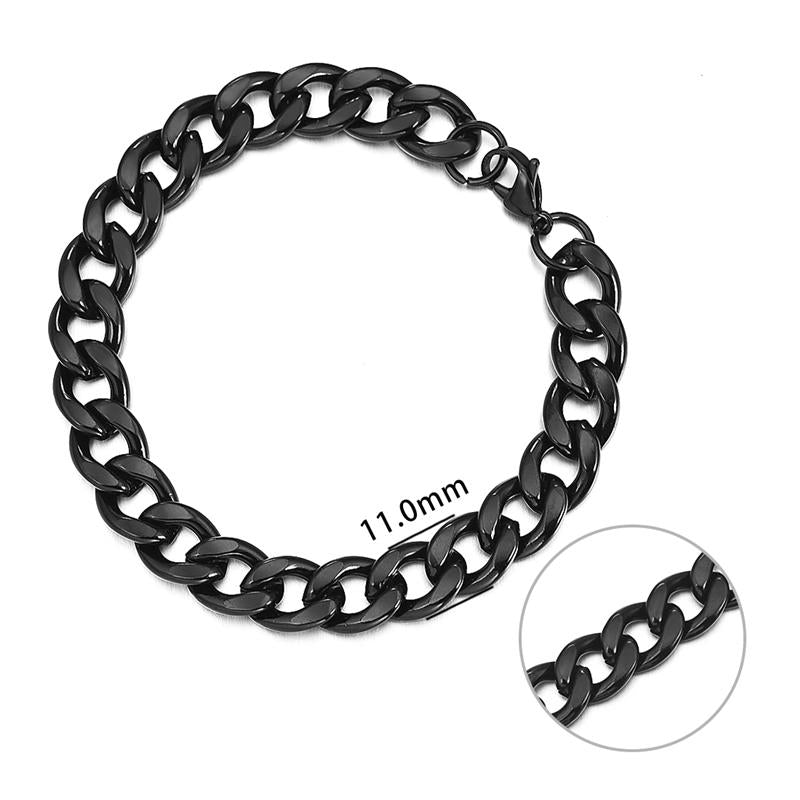 Stainless Steel Cuban Link Bracelet - www.SharpDuds.com