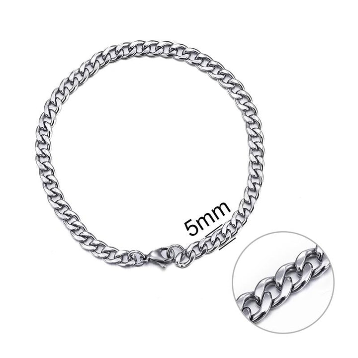 Stainless Steel Cuban Link Bracelet - www.SharpDuds.com