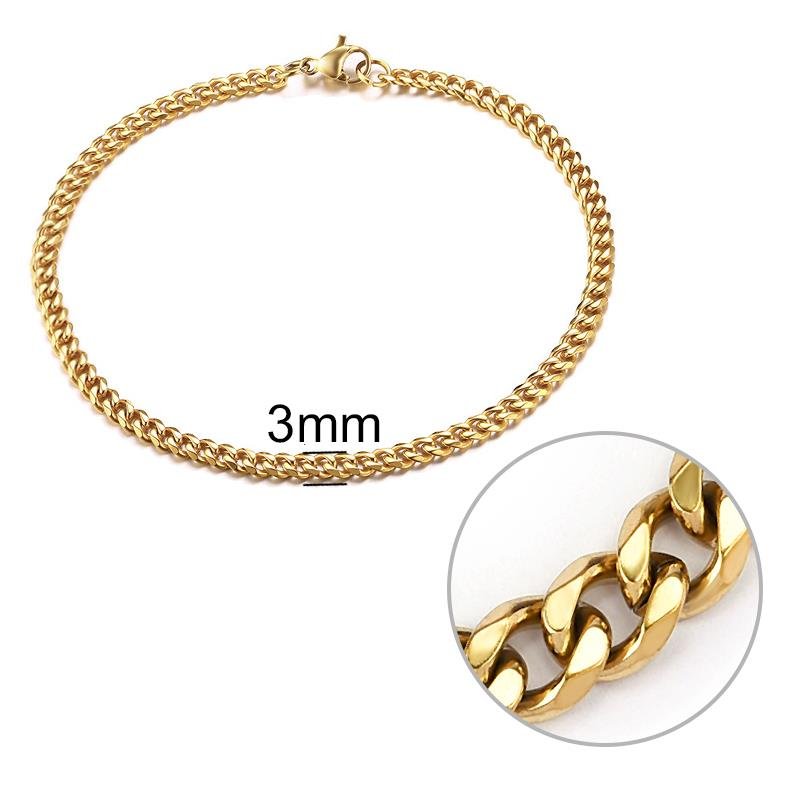 Stainless Steel Cuban Link Bracelet - www.SharpDuds.com