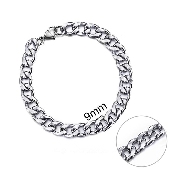 Stainless Steel Cuban Link Bracelet - www.SharpDuds.com