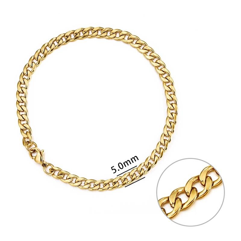 Stainless Steel Cuban Link Bracelet - www.SharpDuds.com