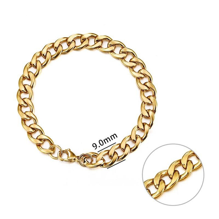 Stainless Steel Cuban Link Bracelet - www.SharpDuds.com