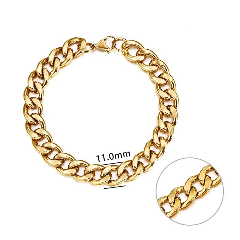 Stainless Steel Cuban Link Bracelet - www.SharpDuds.com