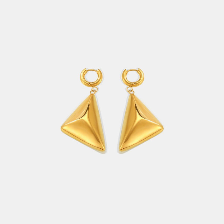 Stainless Steel Triangle Earrings - SharpDuds