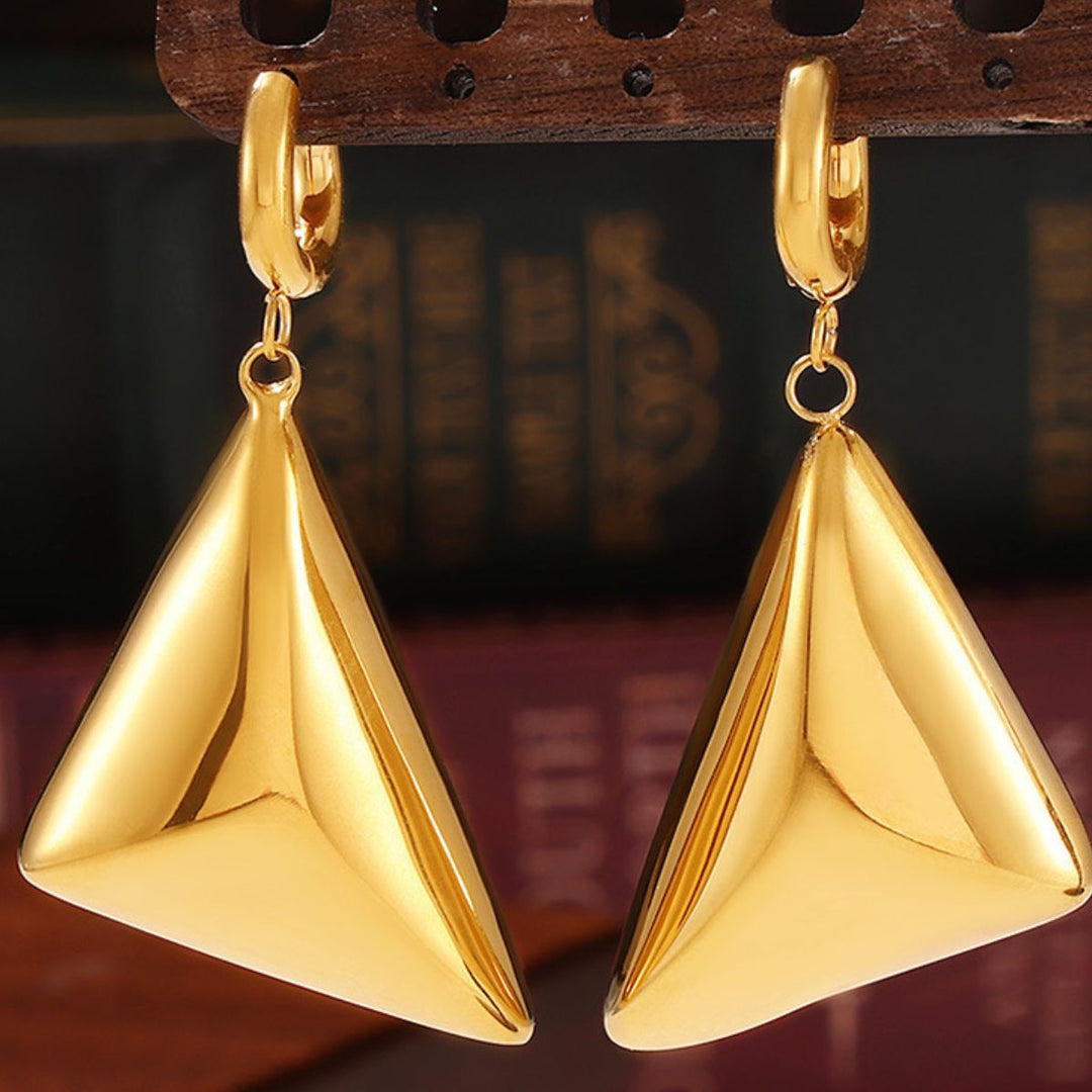 Stainless Steel Triangle Earrings - SharpDuds