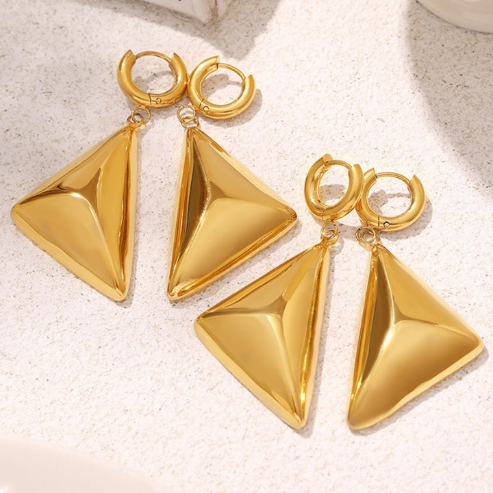 Stainless Steel Triangle Earrings - SharpDuds