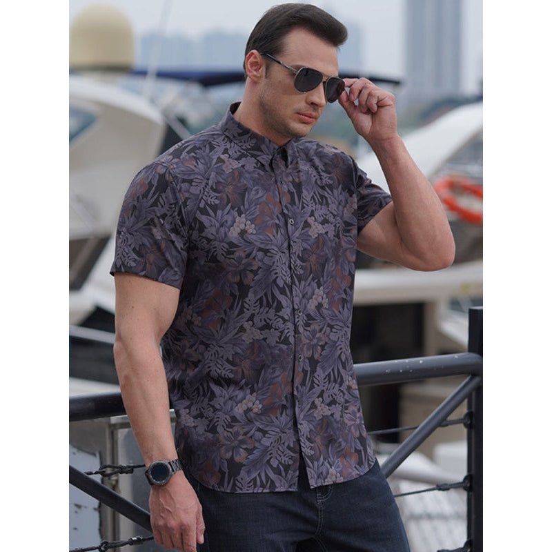 Stretchy Floral Shirt - SharpDuds