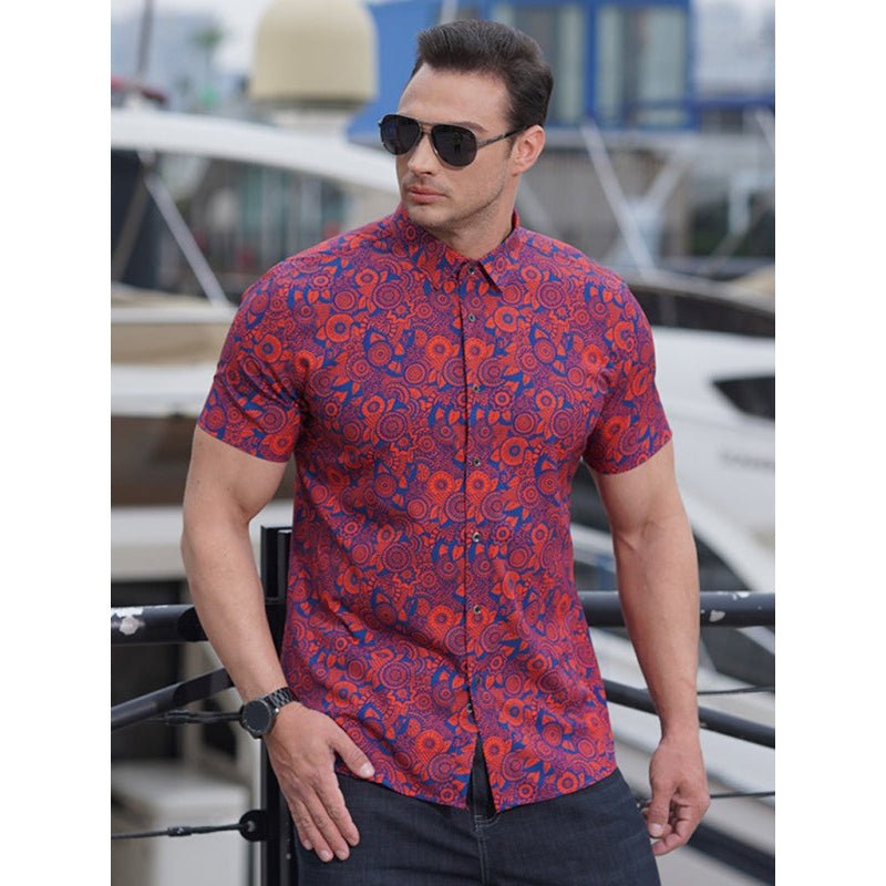 Stretchy Floral Shirt - SharpDuds