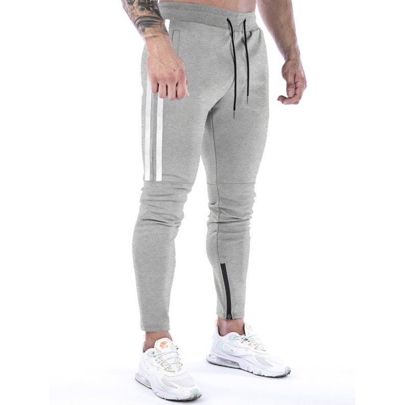 Stripe Ankle Zip Jogger Pants - www.SharpDuds.com