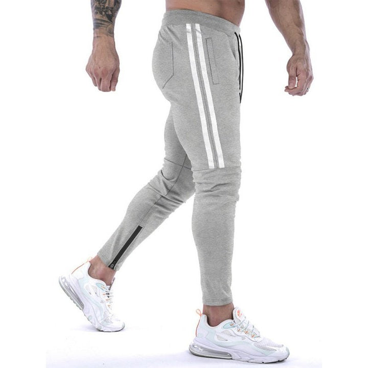 Stripe Ankle Zip Jogger Pants - www.SharpDuds.com