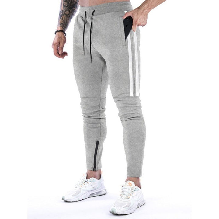 Stripe Ankle Zip Jogger Pants - www.SharpDuds.com