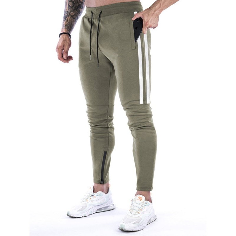 Stripe Ankle Zip Jogger Pants - www.SharpDuds.com