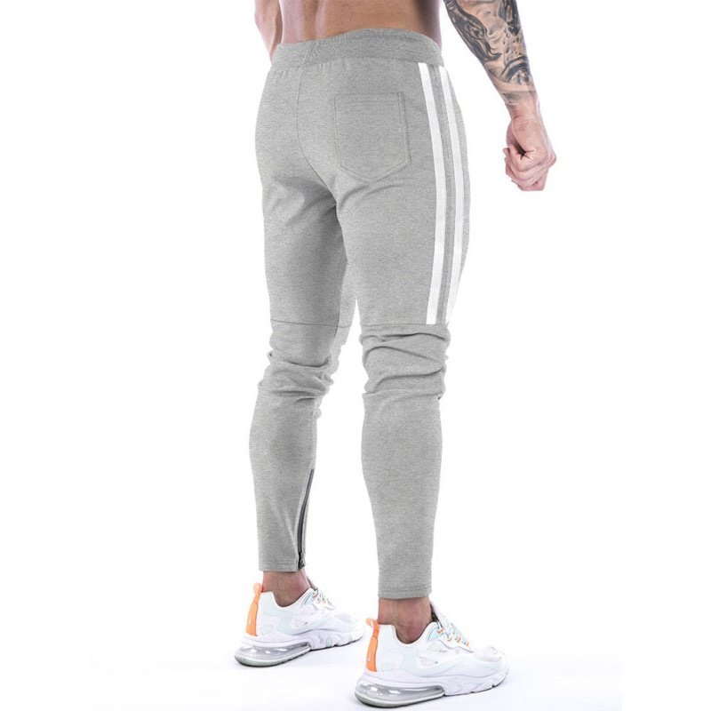 Stripe Ankle Zip Jogger Pants - www.SharpDuds.com