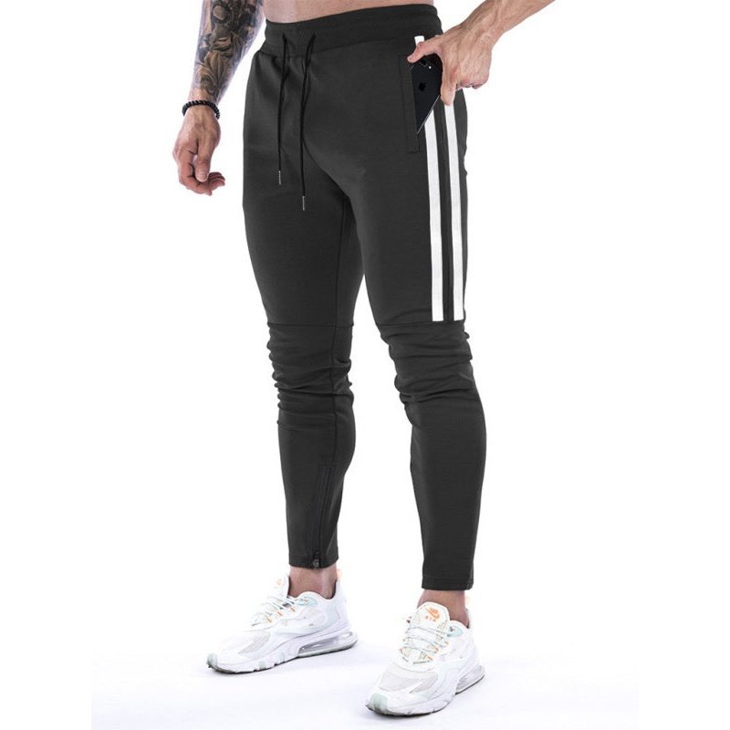 Stripe Ankle Zip Jogger Pants - www.SharpDuds.com