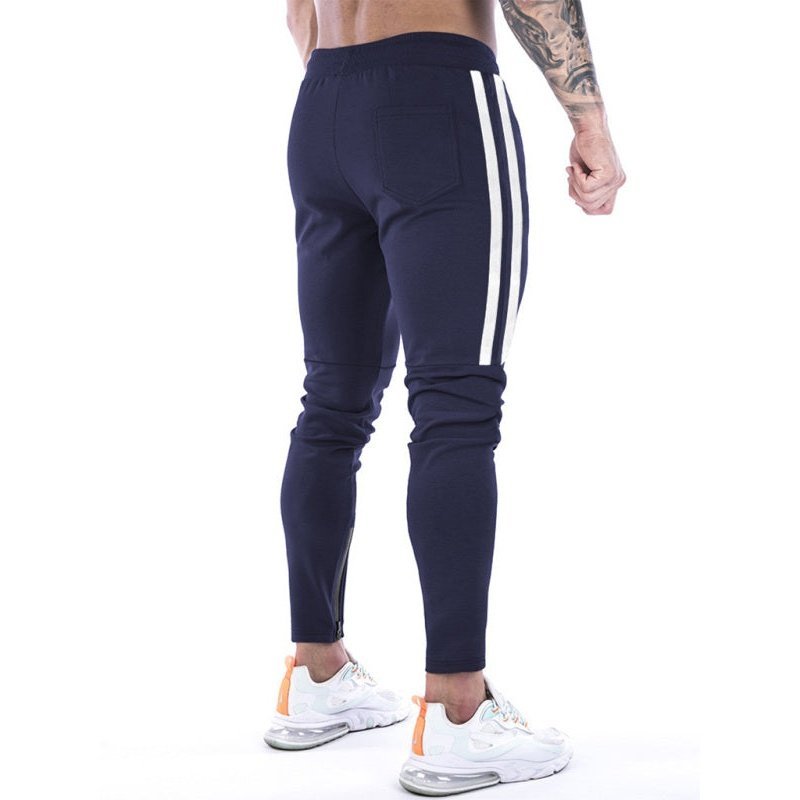 Stripe Ankle Zip Jogger Pants - www.SharpDuds.com