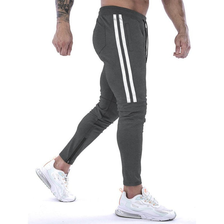 Stripe Ankle Zip Jogger Pants - www.SharpDuds.com