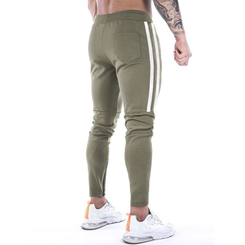 Stripe Ankle Zip Jogger Pants - www.SharpDuds.com