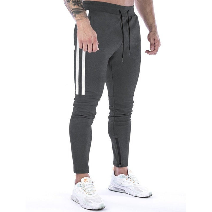 Stripe Ankle Zip Jogger Pants - www.SharpDuds.com