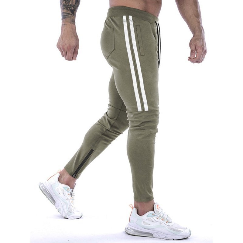 Stripe Ankle Zip Jogger Pants - www.SharpDuds.com